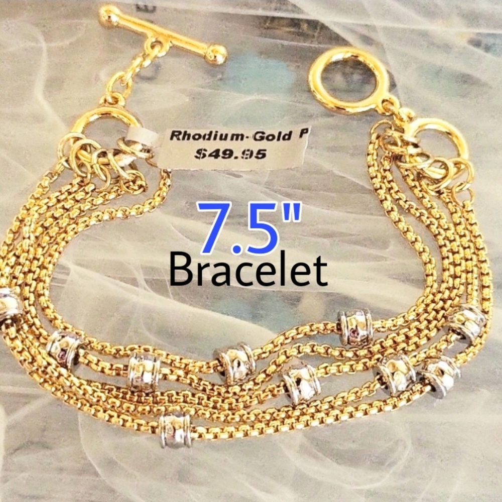 Bracelet Chain Gold Silver Toggle